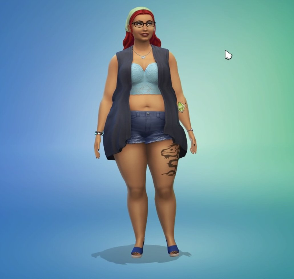 YaGirlIceKitty's tweet photo. I decided to make myself for the sims giveaway promo for their new tattoos which are so cute and customizable in different colors! Keep up the great work @thesims and I look forward to experiencing what you guys have put together in sims 5! #TS4CelebrationGiveaway https://t.co/EDSCcLG4K4