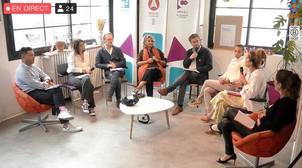 🟠🔵🟣Certifiés #BCorp, <a href="/LumoFrance/">Lumo</a>, l'agence de communication #ODDS, la société #Eponyme spécialisée sur la prime enfance et @domofrance sont sur le plateau de notre émission spéciale #BCorp ce midi.

Vous nous suivez ? 
Par ici ! 🔴 emission.aggelos.fr
