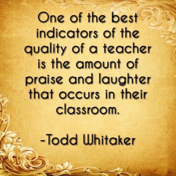 One of the best indicators of the quality of a teacher is the amount of praise and laughter that occurs in their classroom
#teacher #leader #student #sped #autism #stem #cte #LeadershipMatters #specialeducation