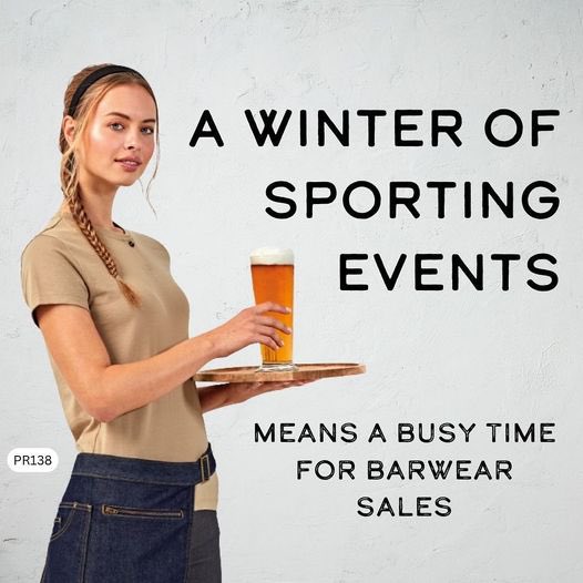 mandi_premier's tweet photo. Fans will be flocking to pubs and bars to watch the football this winter, businesses will be employing extra front-of-house staff to cover the busy months ⚽️
Get in contact with customers to see if they need any extra uniforms for casual bar staff 🍻
👉 https://t.co/6ARDK671lM https://t.co/ctYyhSUsNo
