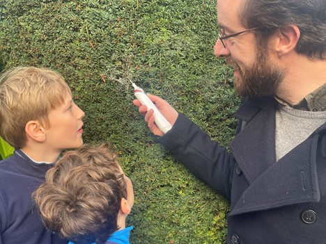 It’s spider season! Jesus Fellow <a href="/pterodactylmatt/">Matt Wilkinson</a> treated us to a spider walk around College today, using an electric toothbrush to mimic trapped insects to tempt the spiders out. We saw at least six different spider species and learned brilliant facts.

#JesusCollegeCambridge