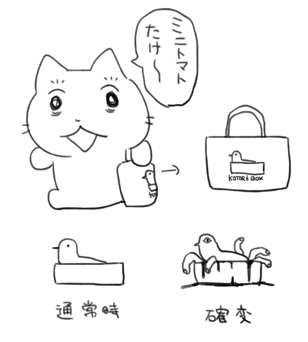 @gomurata 実在しないバッグですがこんななってます!
小鳥が箱に入った状態でして、持ち手に状態異常が起こるとシンクロしてデザインも少しおかしくなる可愛いバッグです(^ω^) 