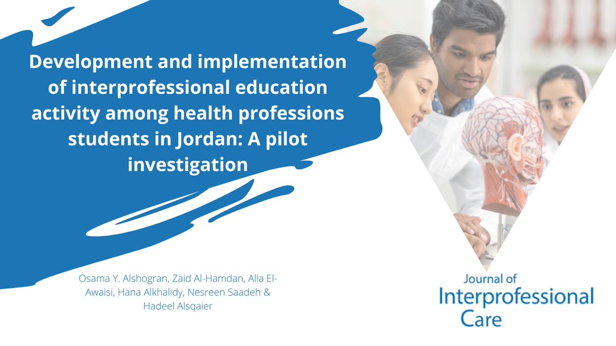 What is the perception of IPE amongst health professional students in the Middle East, in particular Jordan? Read more here: bit.ly/3TB16BO #IPE #Jordan #MedEd