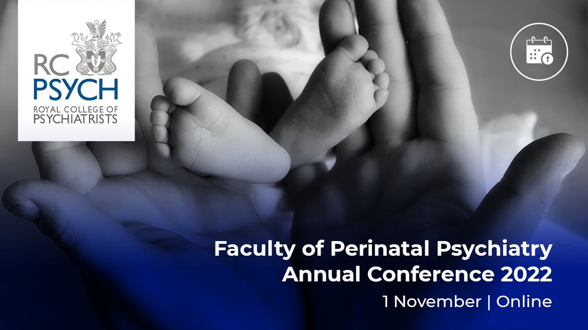 This is your final chance to book onto the Faculty of Perinatal Psychiatry @RCPsychPeri Annual Conference 2022 taking place on Tuesday 1 November. Bookings will be closing tomorrow morning, book now before it’s too late: bit.ly/PerinatalConf2… #peripsych2022