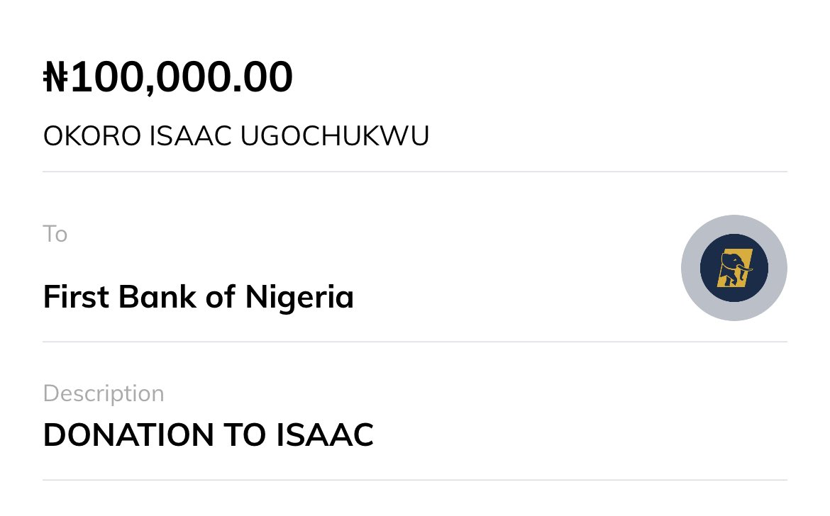 Please everyone, time is for the essence. Total funds needed for the eye surgery is ₦1.7M. Isaac has only raised ₦500k so far. Remaining ₦1.2M. I just donated ₦100k so we have 1.1M left. Please no amount is too small, your support is needed, even a simple RT helps.