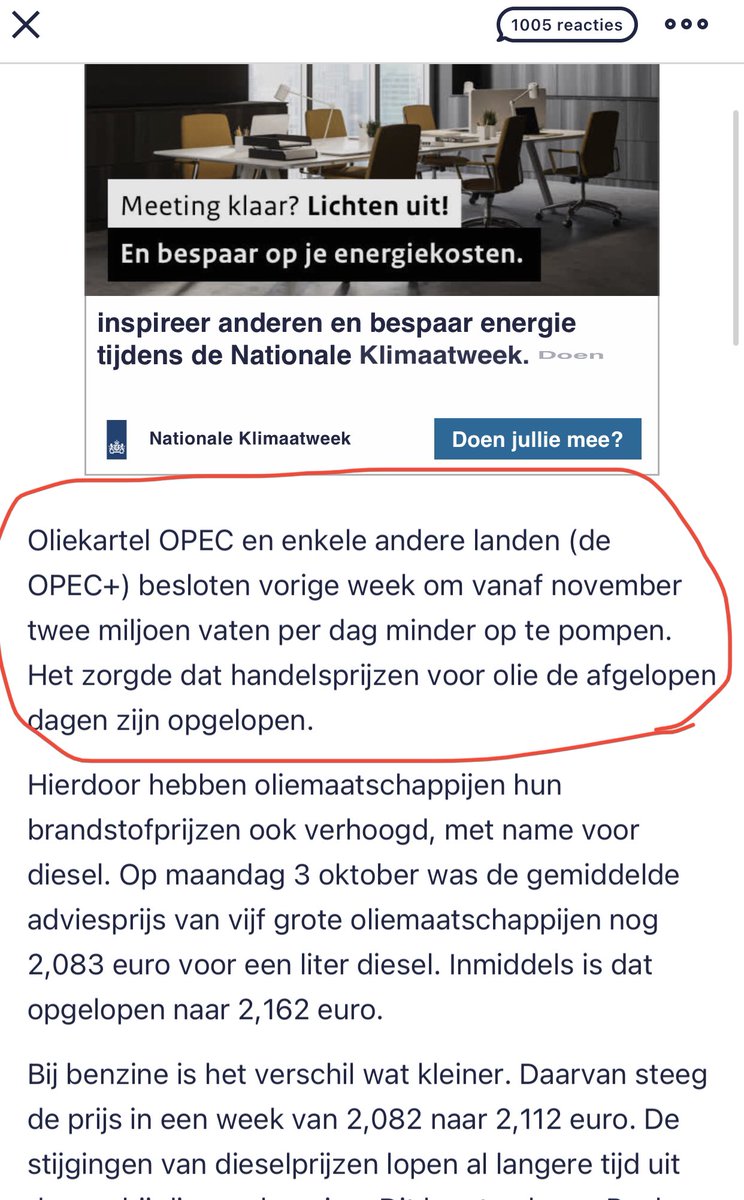 Diesel brandstof wordt duurder door de boycot op Rusland……of toch niet.