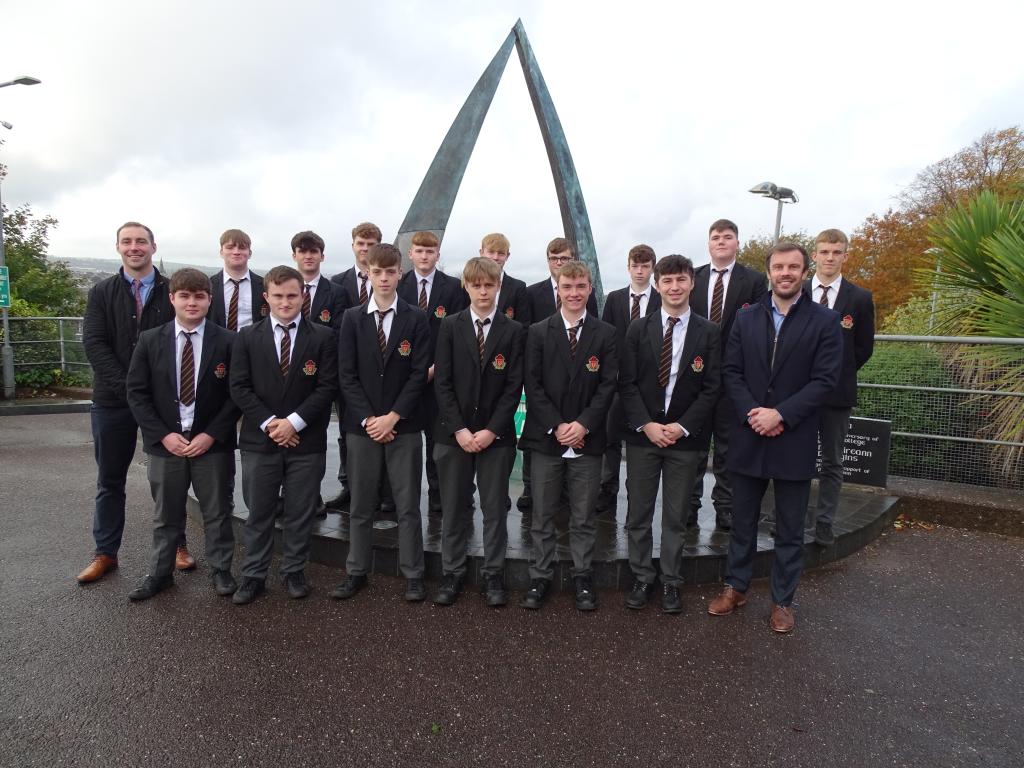 CorkCbc's tweet photo. James Loughrey from MC2 Accountants, sponsors of our Harty Cup Hurling team, who gave a presentation on careers in accountancy to our Senior Cycle students. https://t.co/Jy0ZvzcV5b