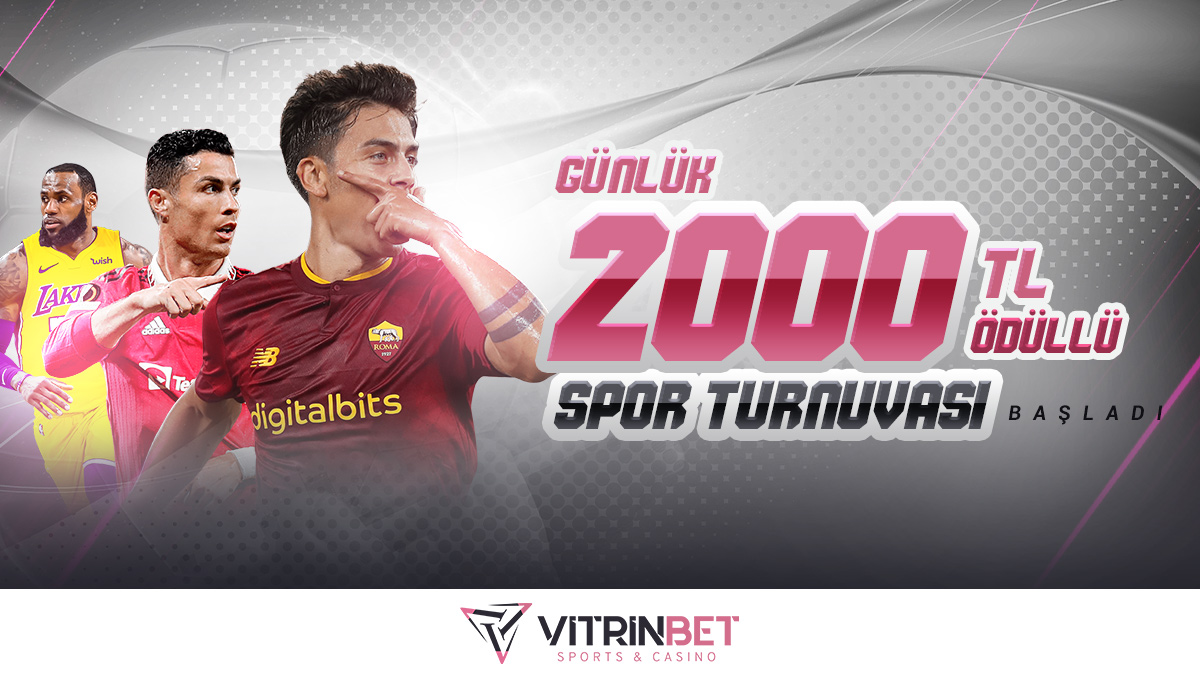 🥇 Vitrinbet'ten HER GÜN Ücretsiz 1000₺ 🥇 1000₺ ile ücretsiz bahisler alıp puanları topla! Günlük sıralamaya giren üyelerimiz toplamda 2000₺ lik ödül havuzundaki nakit ödülleri kapıyor Detaylar; bit.ly/3eTmsuG