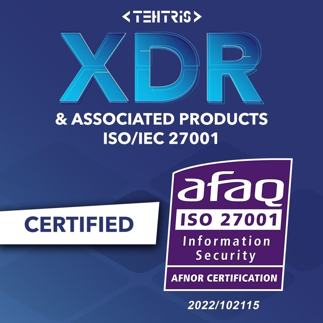 tehtris's tweet photo. 🚨 [NEW] @tehtris is certified ISO 27001 for the #security management of the TEHTRIS XDR Platform IS and related products!

It guarantees the compliance of processes with the standards &amp; requirements for the governance, security of #datas &amp; IT assets.🛡 #cybersecurity #CISO https://t.co/vMkafIVXkv