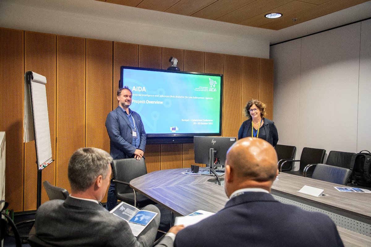 AIDA project (@_aidaproject_) on Twitter photo AIDA was pleased to take part in the Europol Cybercrime Conference 2022 that took place last week in Europol. Thanks to partners from <a href="/Europol/">Europol</a> and <a href="/Bitdefender/">Bitdefender</a> for presenting <a href="/_AIDAProject_/">AIDA project</a> in the exhibition room during #Cyberconf22 #EC3! AIDA was pleased to take part in the Europol Cybercrime Conference 2022 that took place last week in Europol. Thanks to partners from <a href="/Europol/">Europol</a> and <a href="/Bitdefender/">Bitdefender</a> for presenting <a href="/_AIDAProject_/">AIDA project</a> in the exhibition room during #Cyberconf22 #EC3!