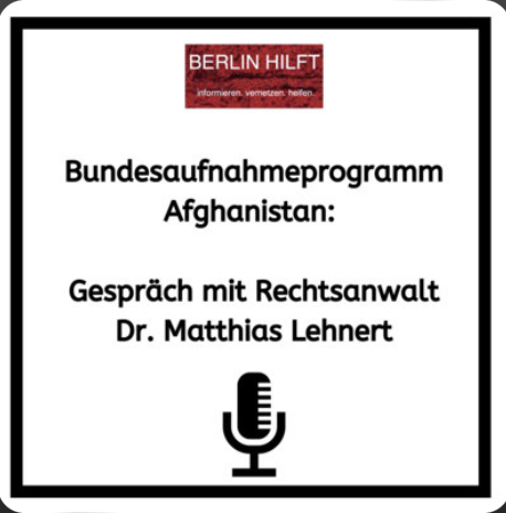 Und noch mal ausführlicher zum #Bundesaufnahmeprogramm #Afghanistan, aber weiter mit vielen Fragezeichen, dafür mehr Hintergründen und Bewertungen durch <a href="/RA_MLehnert/">Matthias Lehnert</a>. Die Aufnahmeanordnung kommt weiter "in Kürze" open.spotify.com/episode/2ppWJF…