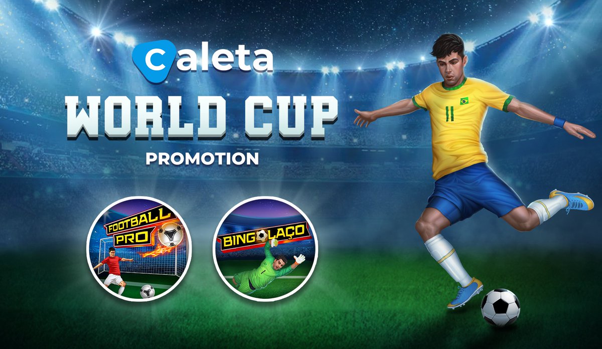 This month is all about the FIFA World Cup! ⚽

Join us at this intercontinental party and celebrate with Caleta games during this special football promotion!

caletagaming.com/promos/world-c…

#CaletaGaming #WorldCup #Slots #VideoBingo  #OnlineCasino #Promo #MonthlyPromotion
