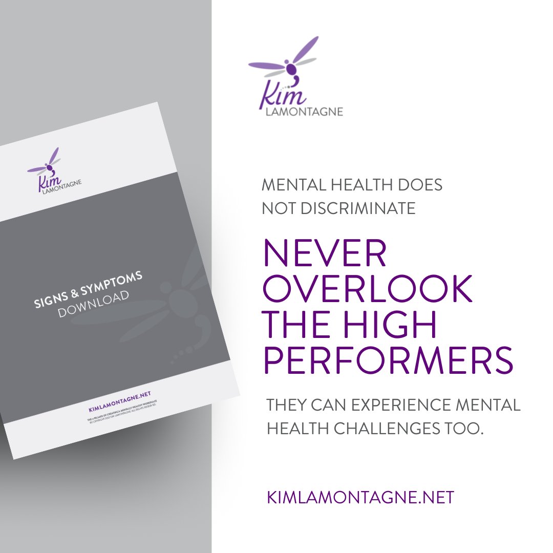 Never overlook the high performers. They suffer too, and they're really, REALLY great at hiding it. Learn the subtle clues: Download Signs &amp; Symptoms for free here: loom.ly/QOiKsRU

#EmployeeMorale #KimLaMontagne #ItsOKToNotBeOK #MentalHealthInTheWorkplace #Leadership