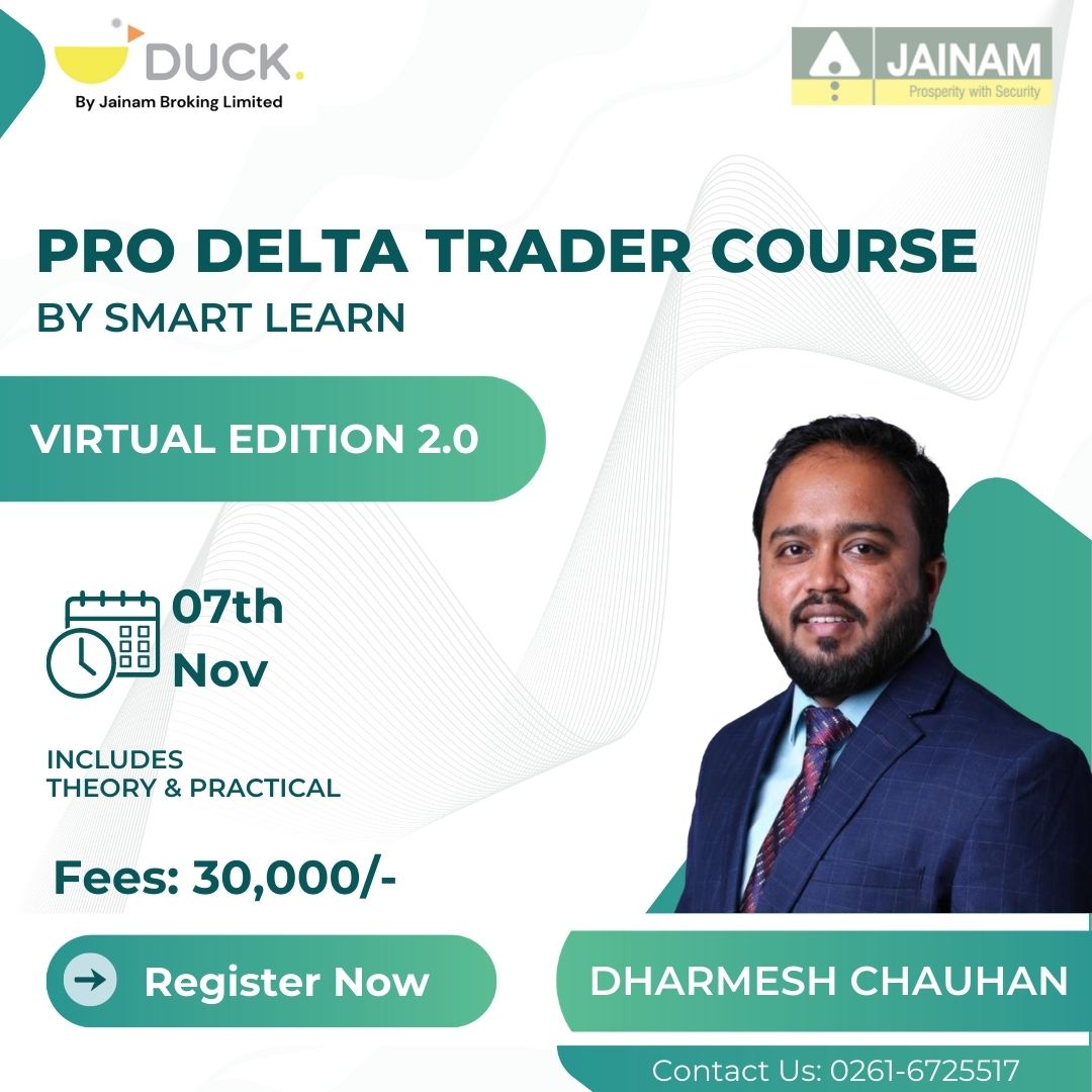 jainambroking's tweet photo. The Pro Delta Trading Course "virtual edition" by smart learn presented by Jainam is the perfect way to begin your trading career. Join today and start making money!

Registration link: https://t.co/aqlXobUK18

#smartlearn #stockmarketlearning #deltatrading #learntrading https://t.co/gzrw7LxQtU