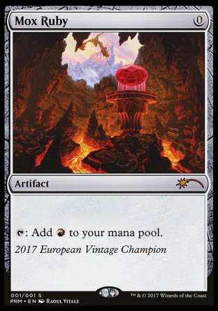 MTG Mox Ruby プレイマット MTG Mox Ruby プレイマット