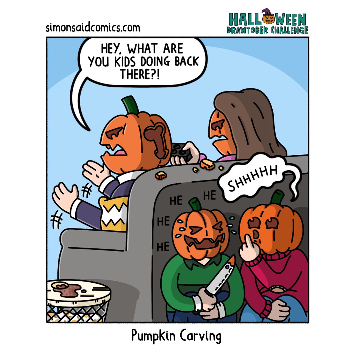 simonsaidcomics's tweet photo. Every year, I have a go at the Inktober/Drawtober challenge drawing different Halloween themed illustrations and comics.

If you want to see some more click here: https://t.co/zhEZIedHRo

#comics #halloween #illustration #Inktober #digitalart https://t.co/oPzzJpzPEt