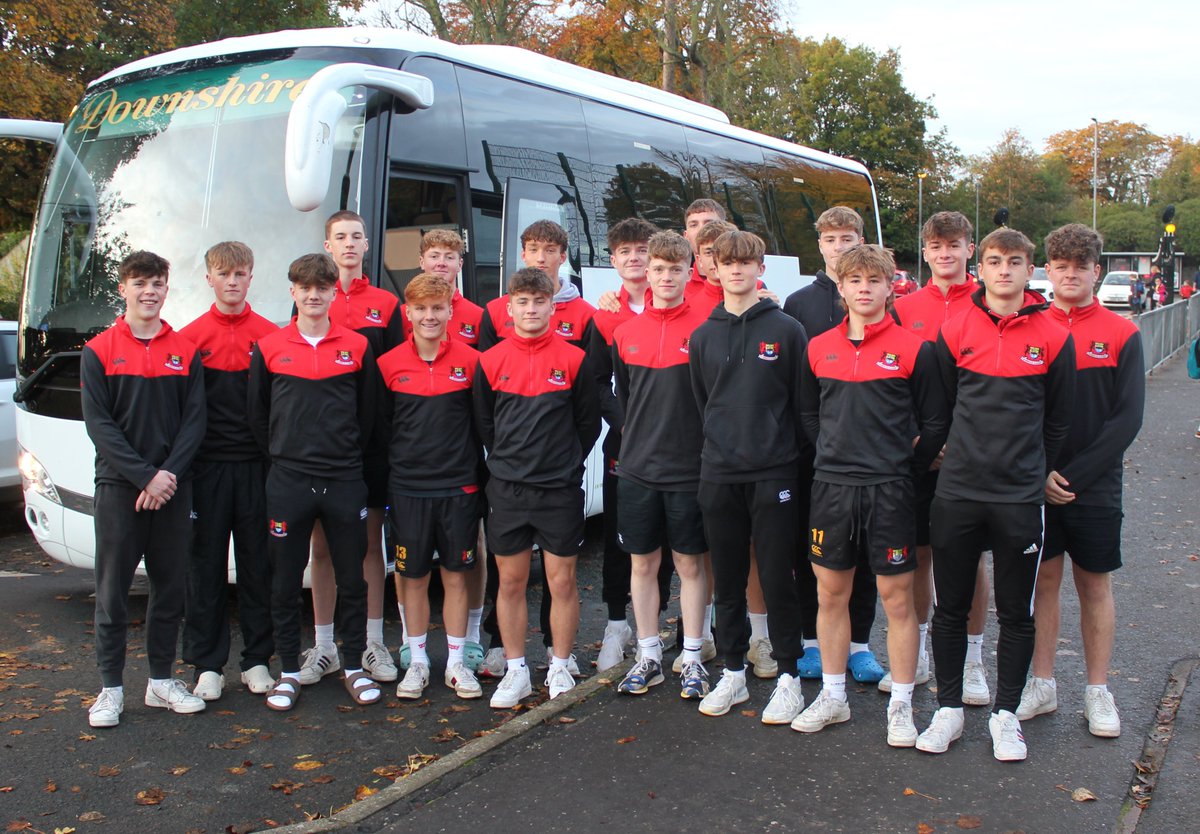 BanAcademySport's tweet photo. The boys are off!! Our 1XI Boys Hockey team are on their way to Cork this morning ahead of the All Ireland Schoolboys Championship.  This year Munster are hosting the prestigious competition, across three days, with 16 teams battling it out across 6 pitches.  Best of luck boys! https://t.co/CpNAKKocPL