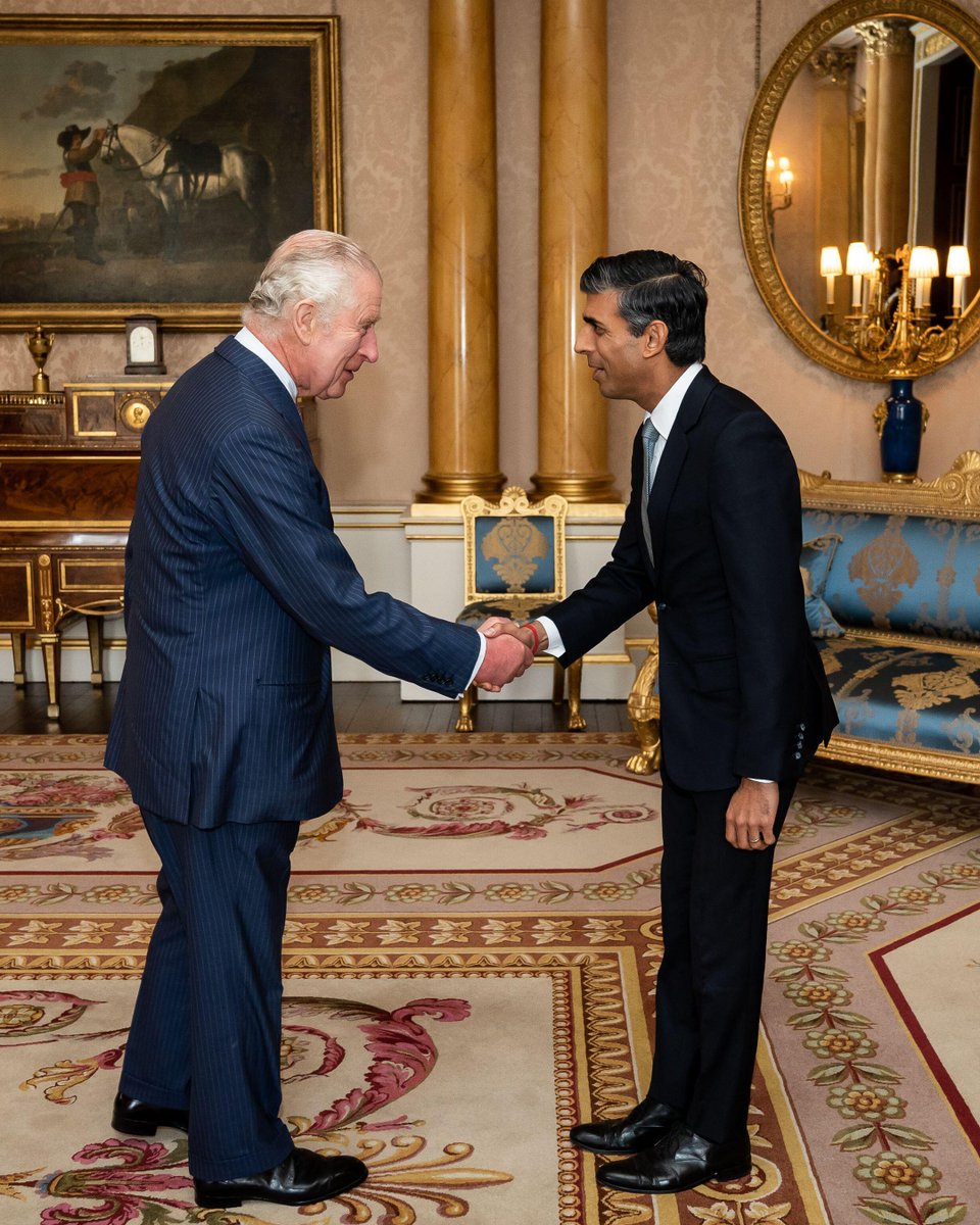 📸 His Majesty The King meeting Prime Minister <a href="/RishiSunak/">Rishi Sunak</a> at Buckingham Palace