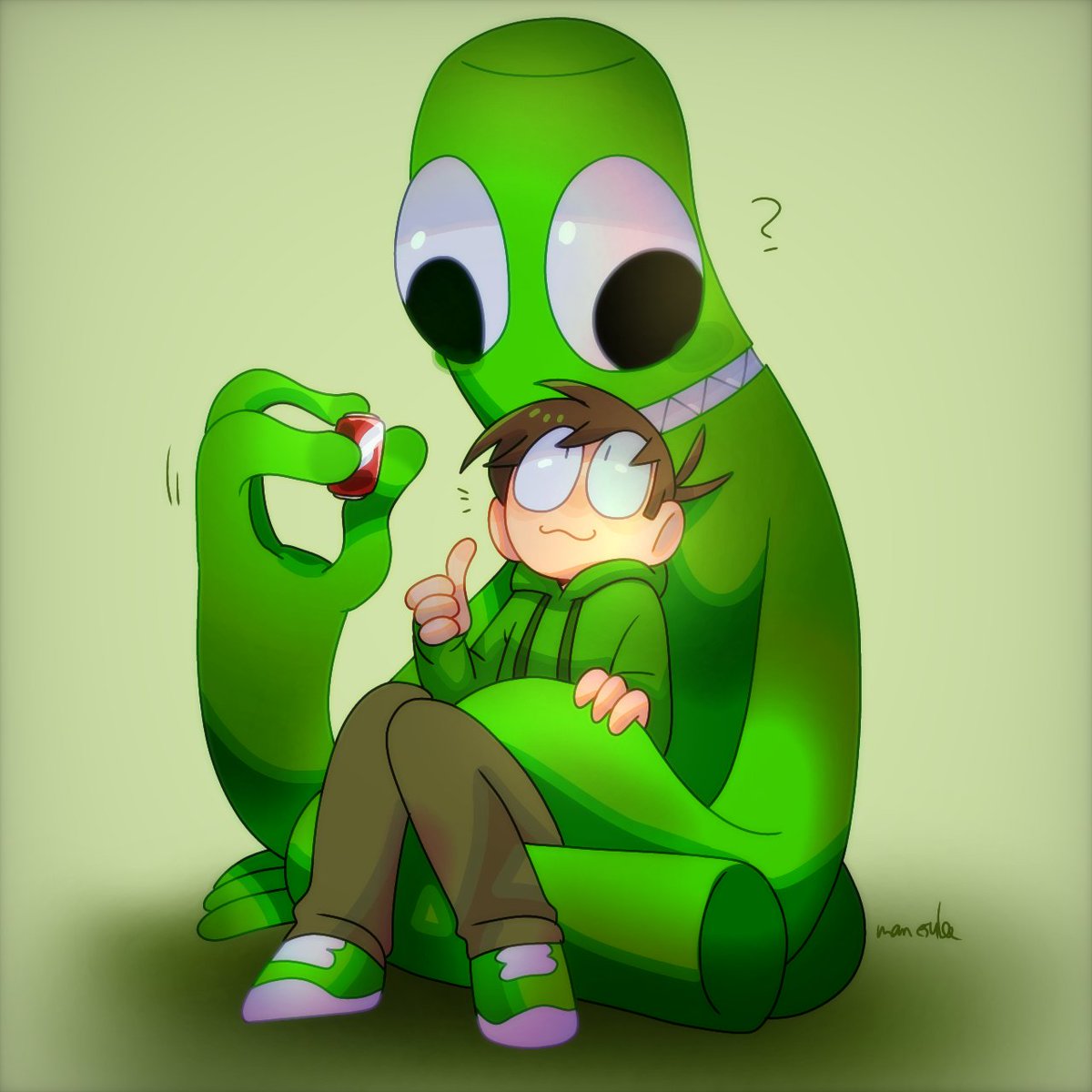 Forget about me and unfoll me on X: Green #RainbowFriends #Roblox #Green # Fanart  / X