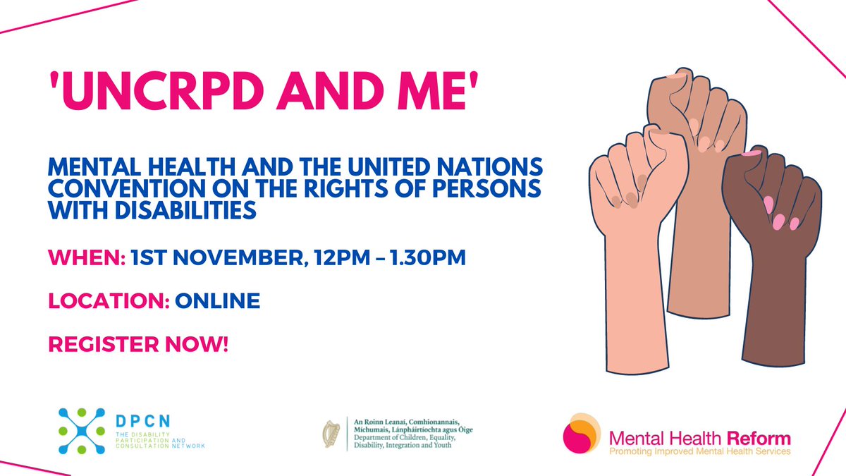 ✳️ Rescheduled event!

The "UNCRPD &amp; ME" online meeting, due to take place today, has been rescheduled to the 1st of November, 12pm - 1:30pm.

You can still register to attend below 👇
ow.ly/f9g650Lk2Az