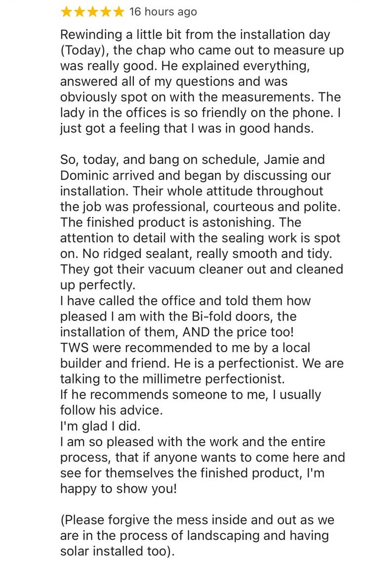 Another amazing review from a very happy customer! We really appreciate your kind comments. Well done team!