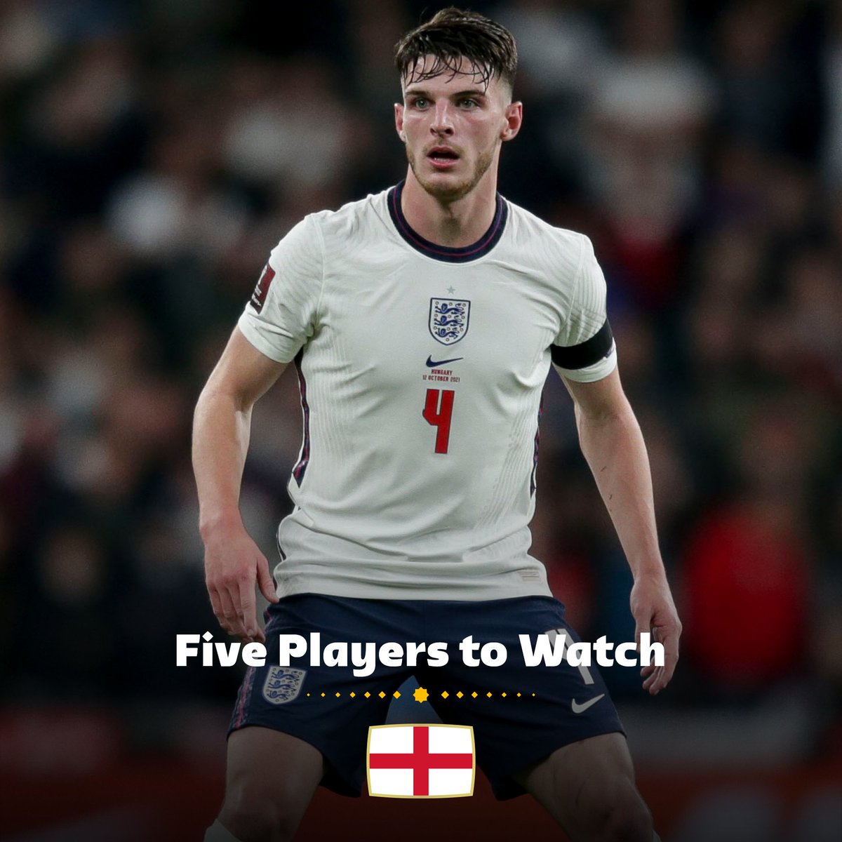 FIFAWorldCup's tweet photo. How far could @England go in the #FIFAWorldCup? 🏴󠁧󠁢󠁥󠁮󠁧󠁿💭

Here are five of their key players to look out for 👇