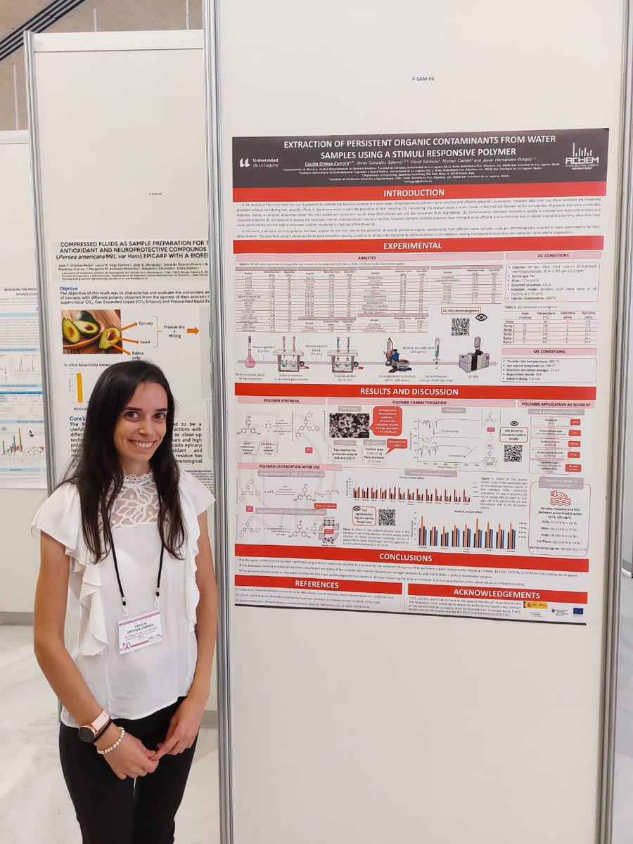 AchemGroup's tweet photo. First day at #SECyTA2022!! Members of @AchemGroup are presenting our latest results in the Analytical Chemistry field!! Great to be back after the pandemic!! @SECyTA1 @invest_ull @ULL https://t.co/QHa9rUiJdT