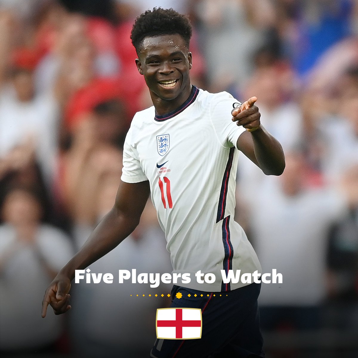 FIFAWorldCup's tweet photo. How far could @England go in the #FIFAWorldCup? 🏴󠁧󠁢󠁥󠁮󠁧󠁿💭

Here are five of their key players to look out for 👇