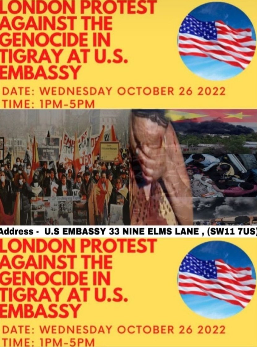 ~London, UK~ 

Stand Up For #Tigray **Tomorrow!**

Please Come Down And Join Us At Our Peaceful Demonstration.

Be A #VoiceForTheVoiceless 📢

Please SHARE📢

#HumanitarianCrisis #TigrayGenocide 

@SkyNews @BBCLondonNews @CNN @Channel4News @standardnews @POTUS  @DesiTigray