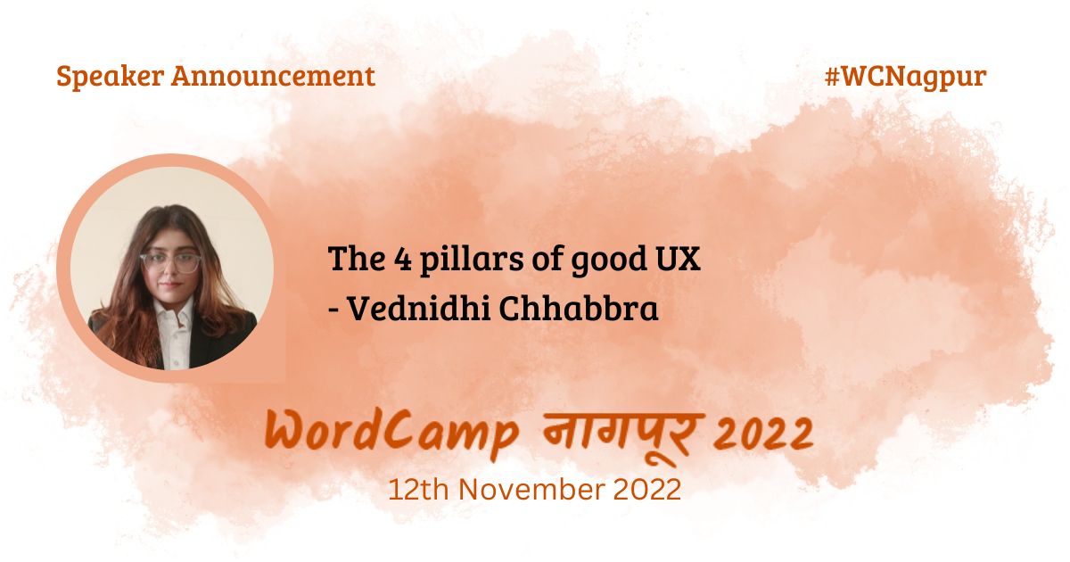 wcnagpur's tweet photo. The 4 pillars of good UX by Vednidhi Chhabbra

#WCNagpur #wordcamp #Nagpur #wordpress #goodui #goodux #ux #ui

https://t.co/tDXXf7IG07 https://t.co/fz8rTNtyNc