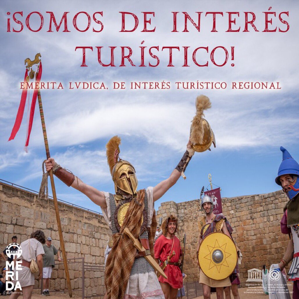 Turismo_Merida_'s tweet photo. 🔴 ÚLTIMA HORA 🔴

📣Emerita Lvdica es declarada Fiesta de Interés Turístico Regional. https://t.co/DLcJA0IQ7G