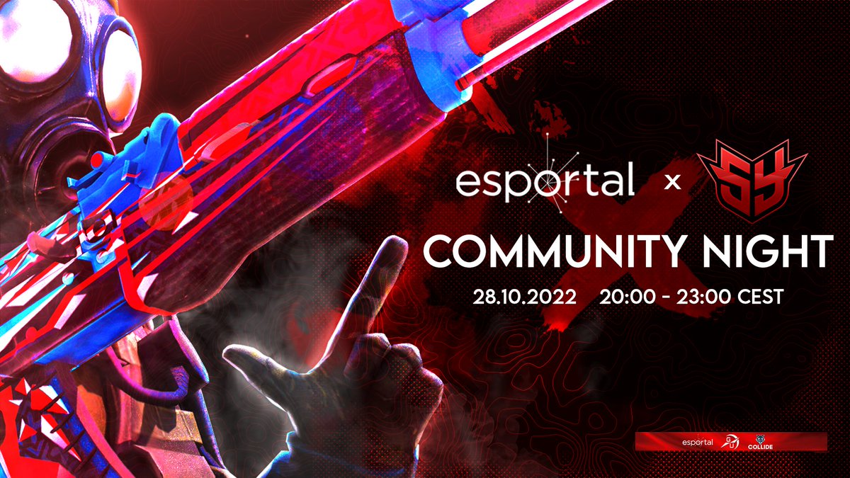 #community 

Wir machen am 28.10.2022 von 20 bis 23 Uhr eine Community Night bei unserem Partner <a href="/EsportalGER/">esportalGER</a> !

Ihr wollt dabei sein?

Dann schreibt uns gerne eine Nachricht.

⏬⏬Besucht gerne unseren Partner ⏬⏬

esportal.com/de/
