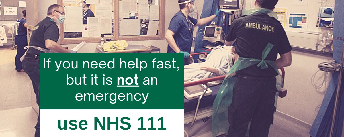 Our hospitals are currently very busy, so please #HelpUsHelpYou by choosing the right service for your condition. Your local pharmacy, GP and 111.nhs.uk can all help and offer a wide range of support.