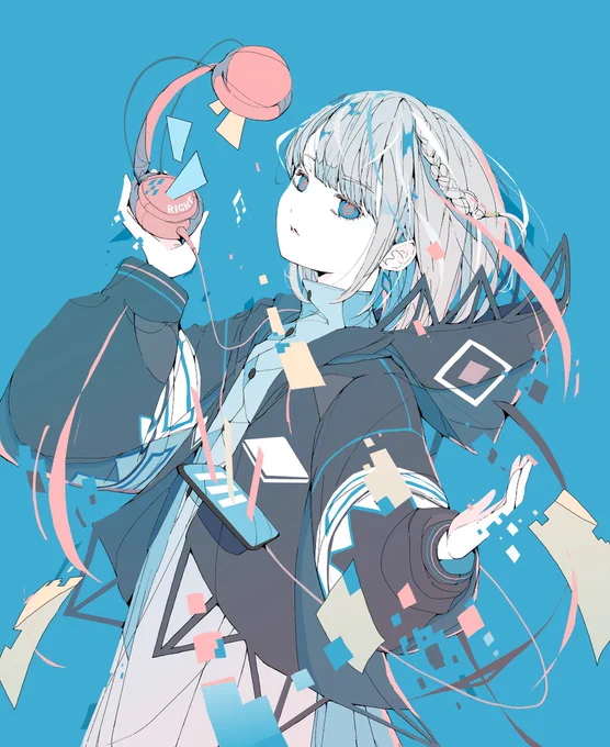 音楽的同位体 裏命()の発売記念で公式ファンアートを描かせて頂きました発売おめでとうございます、裏命の世界が広がりますように#音楽的同位体 #裏命 #理芽 #KAMITSUBAKI_STUDIO 