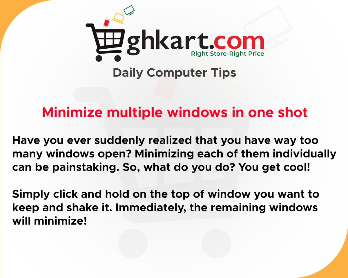 Ghkart_Ghcart's tweet photo. Ghkart Daily Tips 
#Dell #Lenovo #Microsoft #laptophacks #computertips #computerhack #computertricks #computercare #LaptopMaintenance https://t.co/MXLngNNKeE