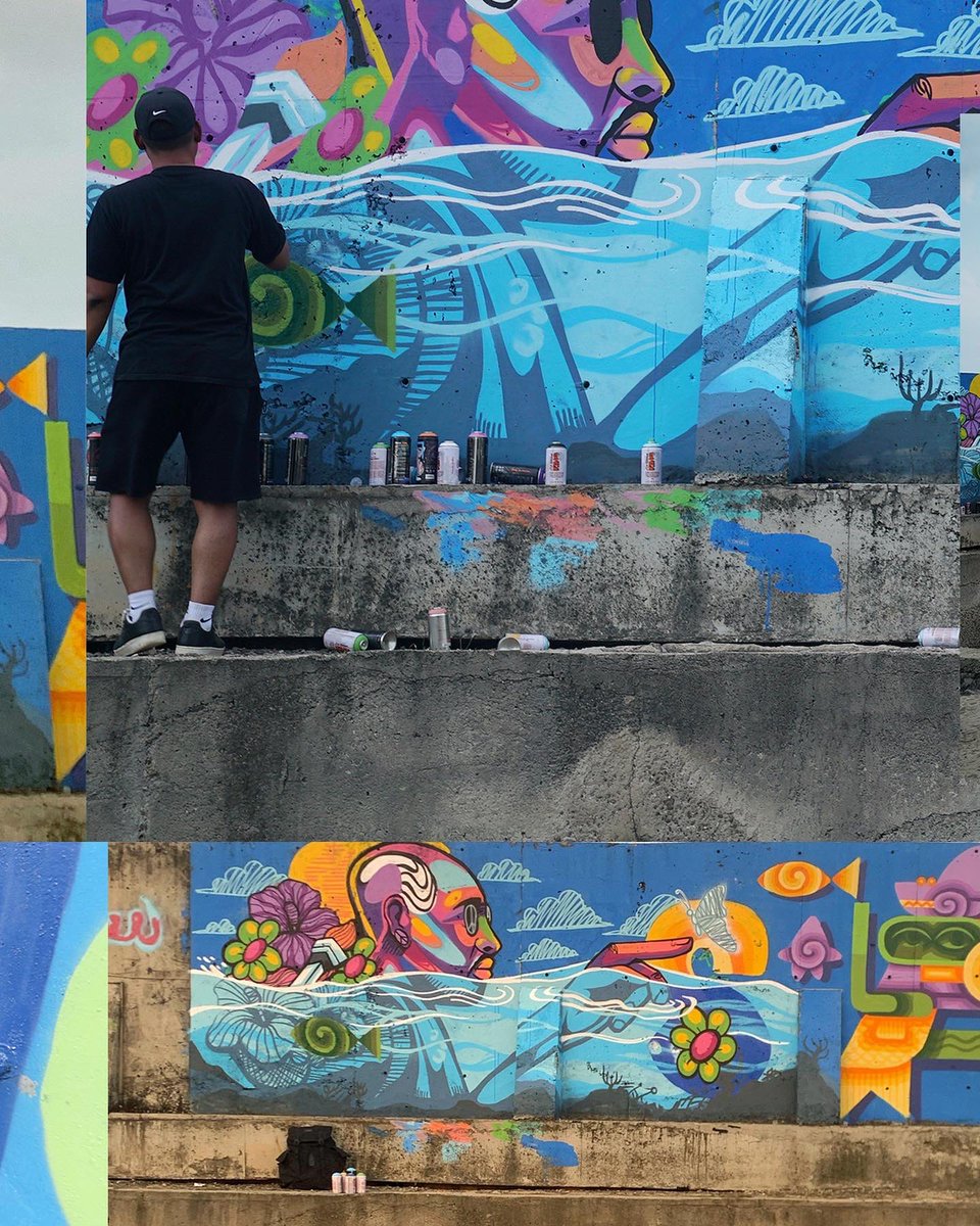 Ruben_BigQ's tweet photo. This’s a mural project held by French friends, where we have the same concern here. and it's time we realized how the conditions around us. Nature is not friendly here fren. GM/GN have a wonderful day all. ❤️
#streetstothespace https://t.co/4QDsnaJ9Qt