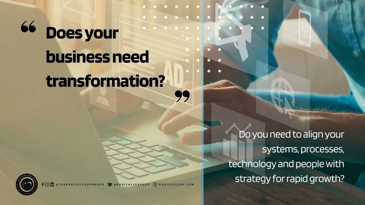 How do you know when it's time to transform your business? Request a consultation at buff.ly/3zxDyWP