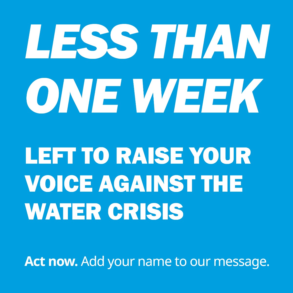 Next week we'll be handing our messages to @10DowningStreet, demanding that the new Prime Minister, Rishi Sunak, prioritise clean water at #COP27. It's not too late to add your voice: fal.cn/3t1On