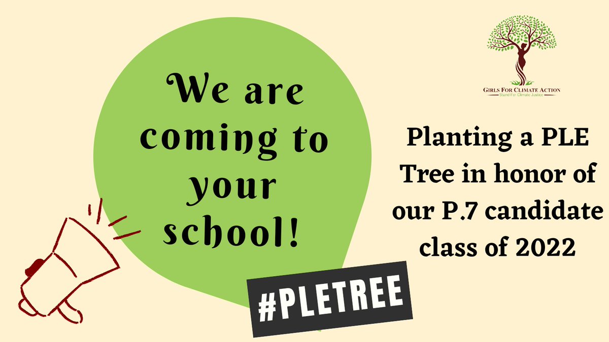 G4ClimateAction's tweet photo. #PLETREE for #ClimateJustice 
Our @G4ClimateAction team is wishing all P.7 candidate enviromental champions a green success! https://t.co/JrEYX9fkWe