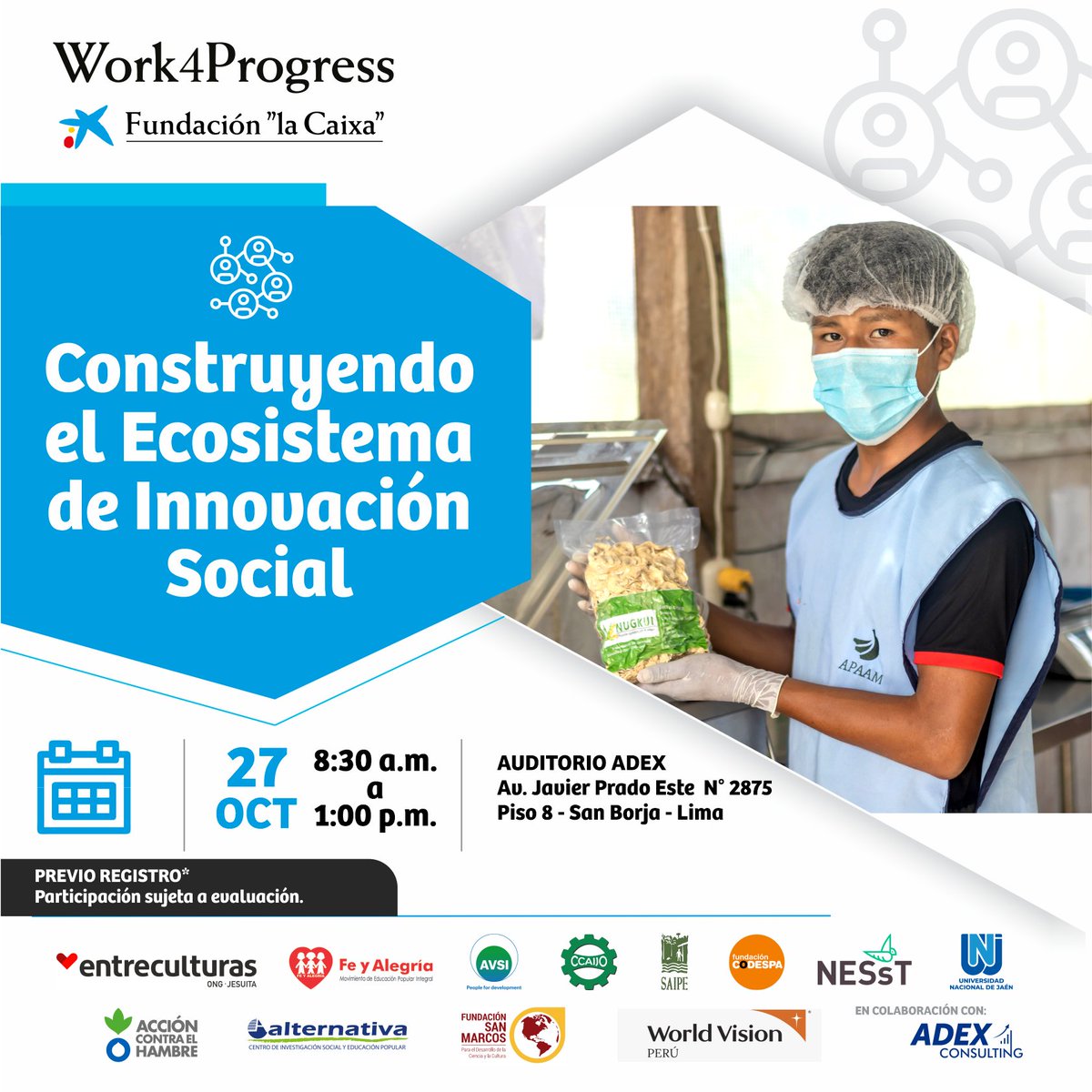 CODESPA's tweet photo. #empleo #formacion y #emprendimiento entre las soluciones para mejorar las condiciones de vida de #Perú 📌No te pierdas el evento de @FundlaCaixa donde se compartirán iniciativas económicas inclusivas.

#CODESPAPerú #Work4progress #Innovacionsocial 

https://t.co/F40IE9sPFe https://t.co/fALlh6gxT6