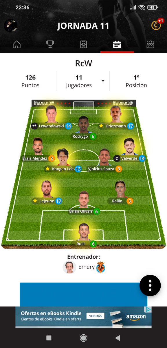 Campeón de la jornada en la Liga Fantasy Carrasco de <a href="/biwenger/">Biwenger Fantasy 🏆</a>!!!