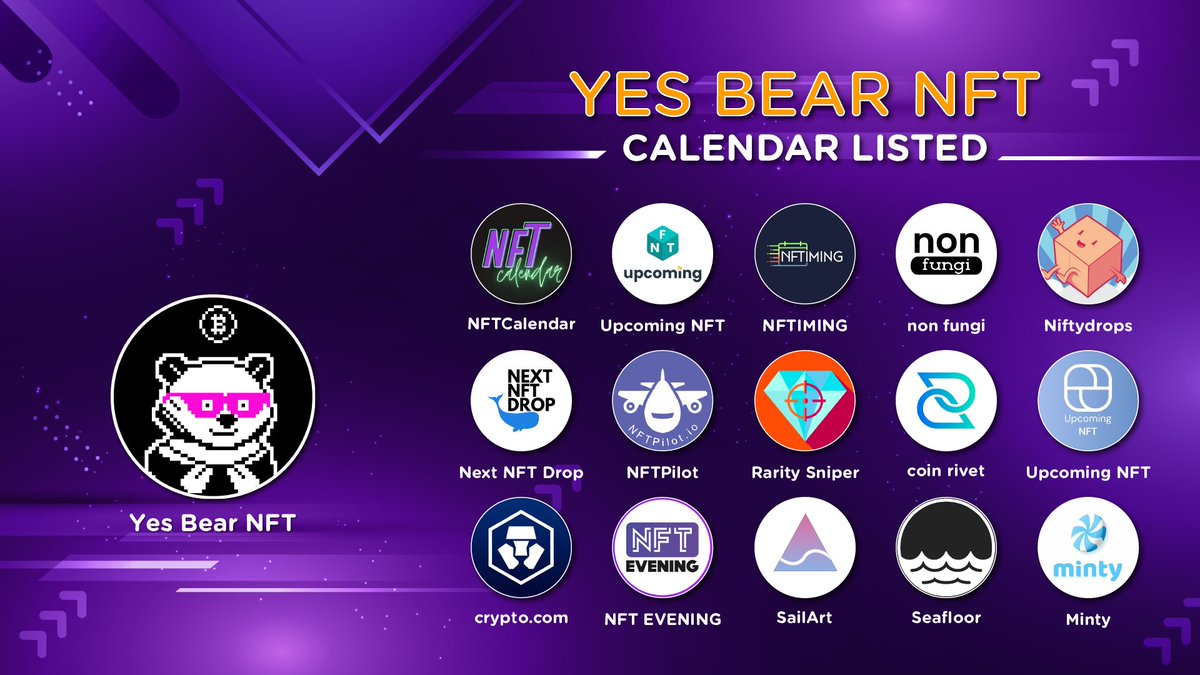 𝙔𝙚𝙨 𝘽𝙚𝙖𝙧 𝙉𝙁𝙏 𝙞𝙨 𝙡𝙞𝙨𝙩𝙚𝙙 𝙤𝙣 𝙢𝙖𝙣𝙮 𝙘𝙖𝙡𝙚𝙣𝙙𝙖𝙧𝙨 𝙣𝙤𝙬! 𝘾𝙝𝙚𝙘𝙠 𝙩𝙝𝙤𝙨𝙚 𝙤𝙪𝙩 🔥