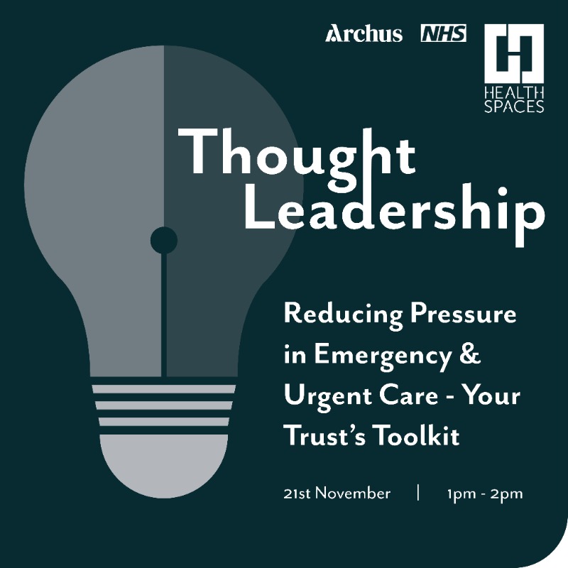 HealthSpacesUK's tweet photo. 📢: Webinar: Reducing Pressure in Emergency &amp; Urgent Care – Your Trust’s Toolkit 
📅: Monday 21st November, 1pm – 2pm

🎙️Dr. Nick Jenkins, @WestSuffolkNHS
🎙️Divyesh Gadhia &amp; Paul Sheldon, @_Archus  

Register today: https://t.co/mYykPoHTGs
#NHS #healthcare #webinar #emergencycare