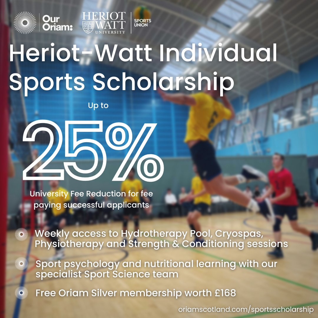 Oriamscotland's tweet photo. Our Oriam | Oriam Sports Scholarship

While at the Heriot-Watt Open day, 29th October, why not stop by and speak to our Performance team about our Sports Scholarship offering?

Not going to be there? Visit our website: https://t.co/wxwkEk386v to find out more!

@HeriotWattUni https://t.co/iqtU1fYCAb