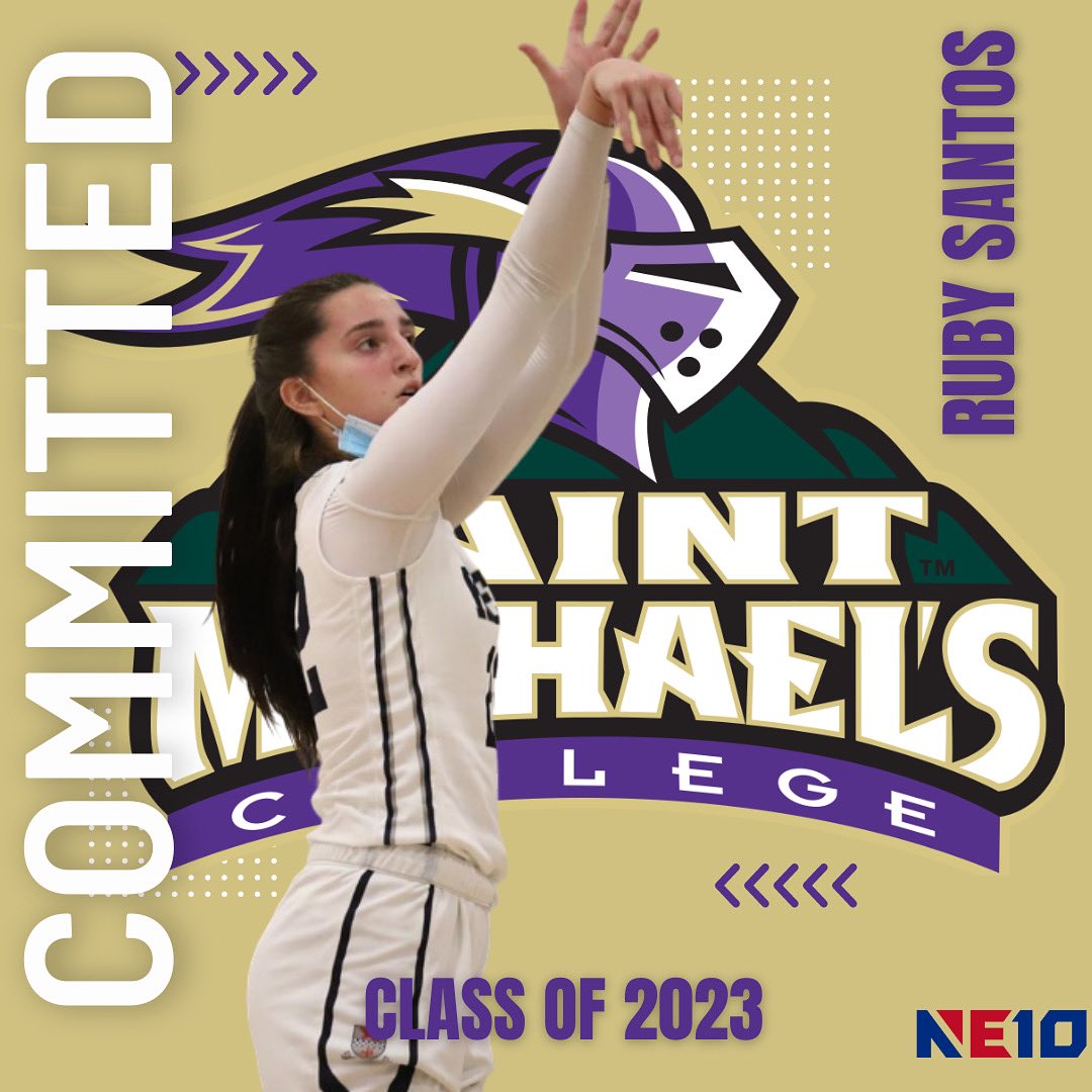 Ruby Santos (@rubyqsantos) on Twitter photo So excited to announce my commitment to St. Michaels College. I’m so grateful for this opportunity and thankful for everyone who helped me along the way!! 💜💛 <a href="/SMC_wbb/">Saint Michael's Basketball</a> <a href="/ElevateNYgirls/">Elevate NYBC Girls Basketball</a> <a href="/BashHoopsNE/">Bash Hudson</a> <a href="/GirlsKent/">Kent School Girls Basketball</a> #nextfour So excited to announce my commitment to St. Michaels College. I’m so grateful for this opportunity and thankful for everyone who helped me along the way!! 💜💛 <a href="/SMC_wbb/">Saint Michael's Basketball</a> <a href="/ElevateNYgirls/">Elevate NYBC Girls Basketball</a> <a href="/BashHoopsNE/">Bash Hudson</a> <a href="/GirlsKent/">Kent School Girls Basketball</a> #nextfour