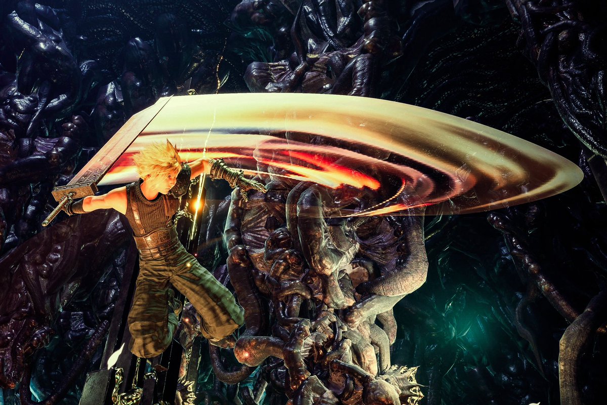 Ao__sly's tweet image. 弧を描く斬撃。

≡ #FF7R #FF7_inter≡
　
#WVPAction
#HeroTuesday
#VirtualPhotography