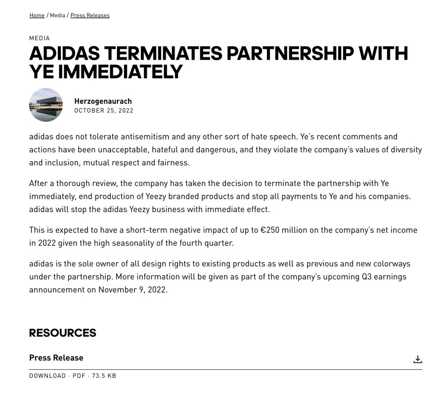 Why Did Adidas Cancel Kanye?