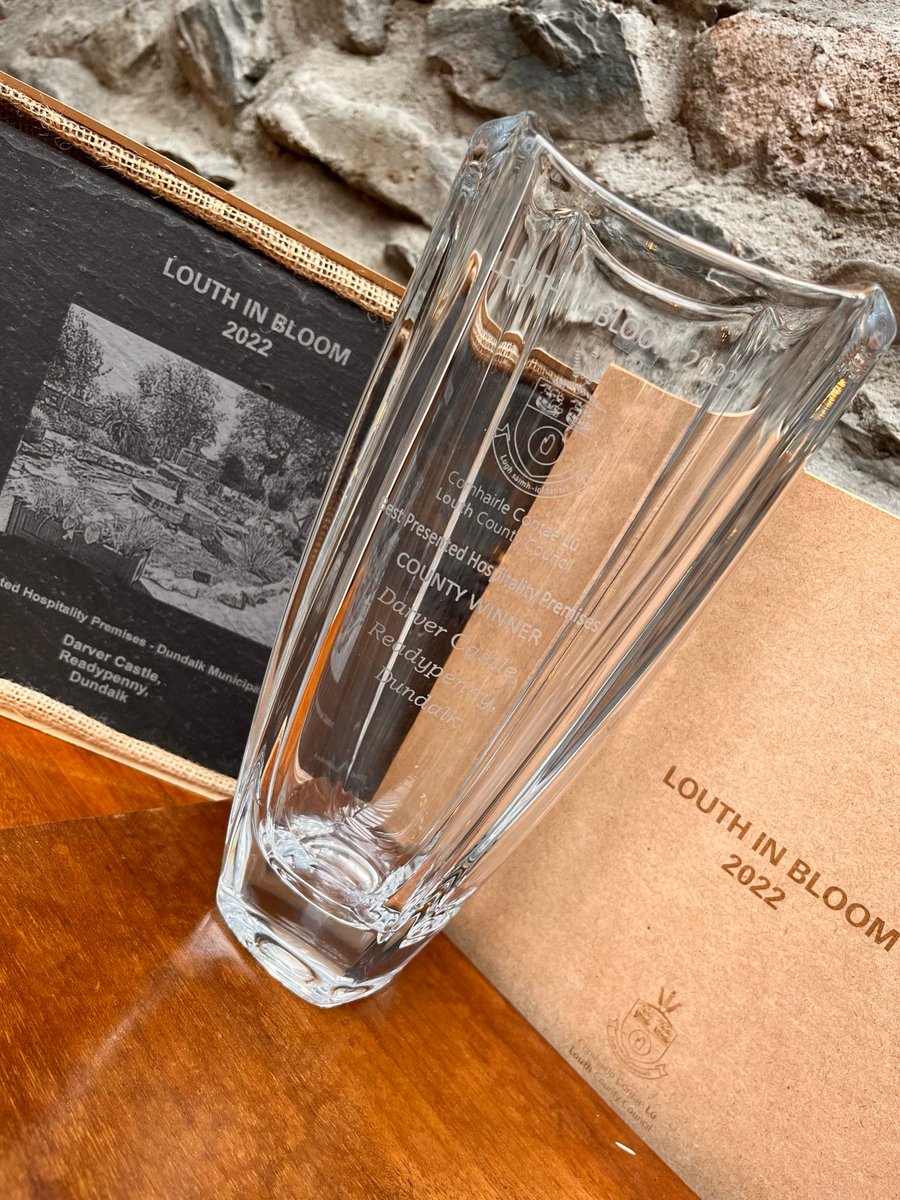 We are delighted to have won not only 1 but 2 awards for Best Presented Hospitality Business &amp; Best Overall County Winner from Louth In Bloom 2022 awards 🎉

#DarverCastle
#LouthInBloom
#Louthcoco