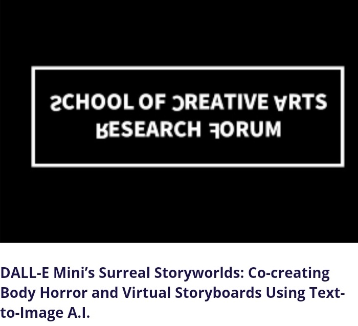 J_O_Meara's tweet photo. Looking forward to giving a talk on DALL-E Mini creations as surrealist body horror @TLRHub on Nov 7th. Part of my broader @IrishResearch Laureate project on the hyperreal and deceptive media. Also ties into the @HumanPlusTCD programme. 

Details here: https://t.co/7cgMozBh9J https://t.co/kX5LqP0bvc
