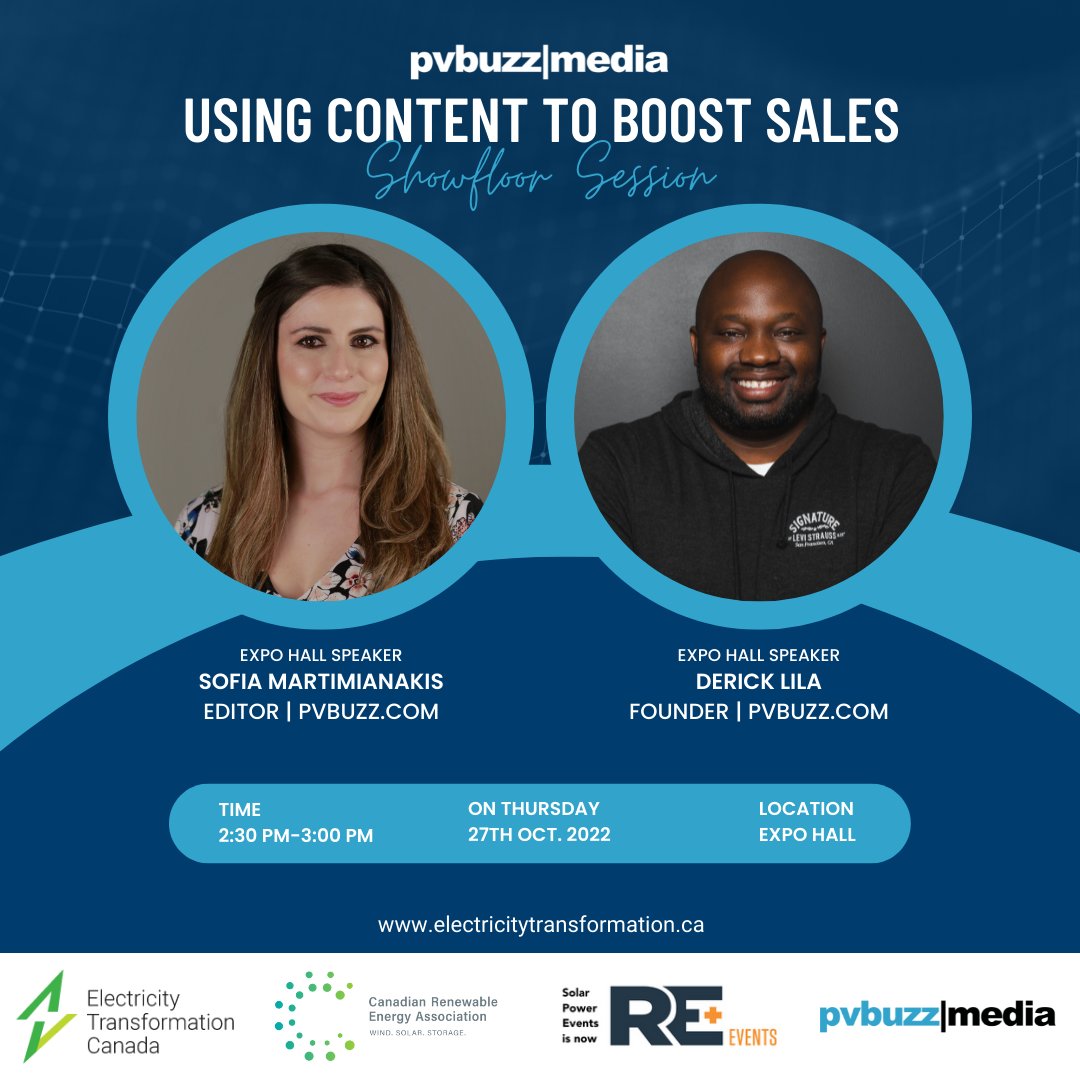 DerickLila's tweet photo. I'm so looking forward to this. 😊

Having spent over ten years in the solar industry (U.S. &amp; Canada) engaged in Communications, Marketing and Business Development, I'd like to think that I have a thing or two to share.

See you later this week! https://t.co/VSAZBvQEYW